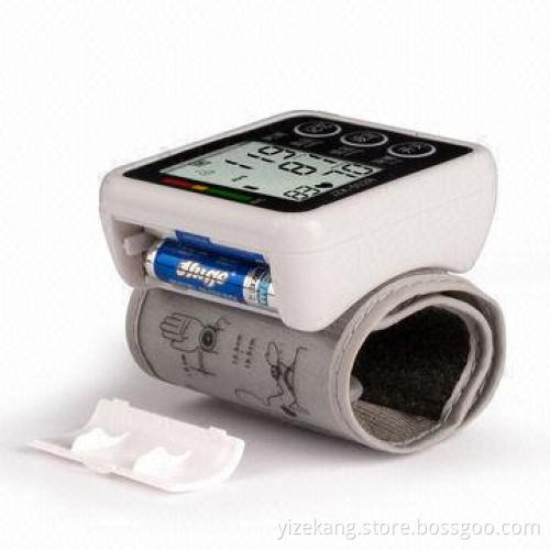 Wireless wrist blood pressure monitor with LCD screen